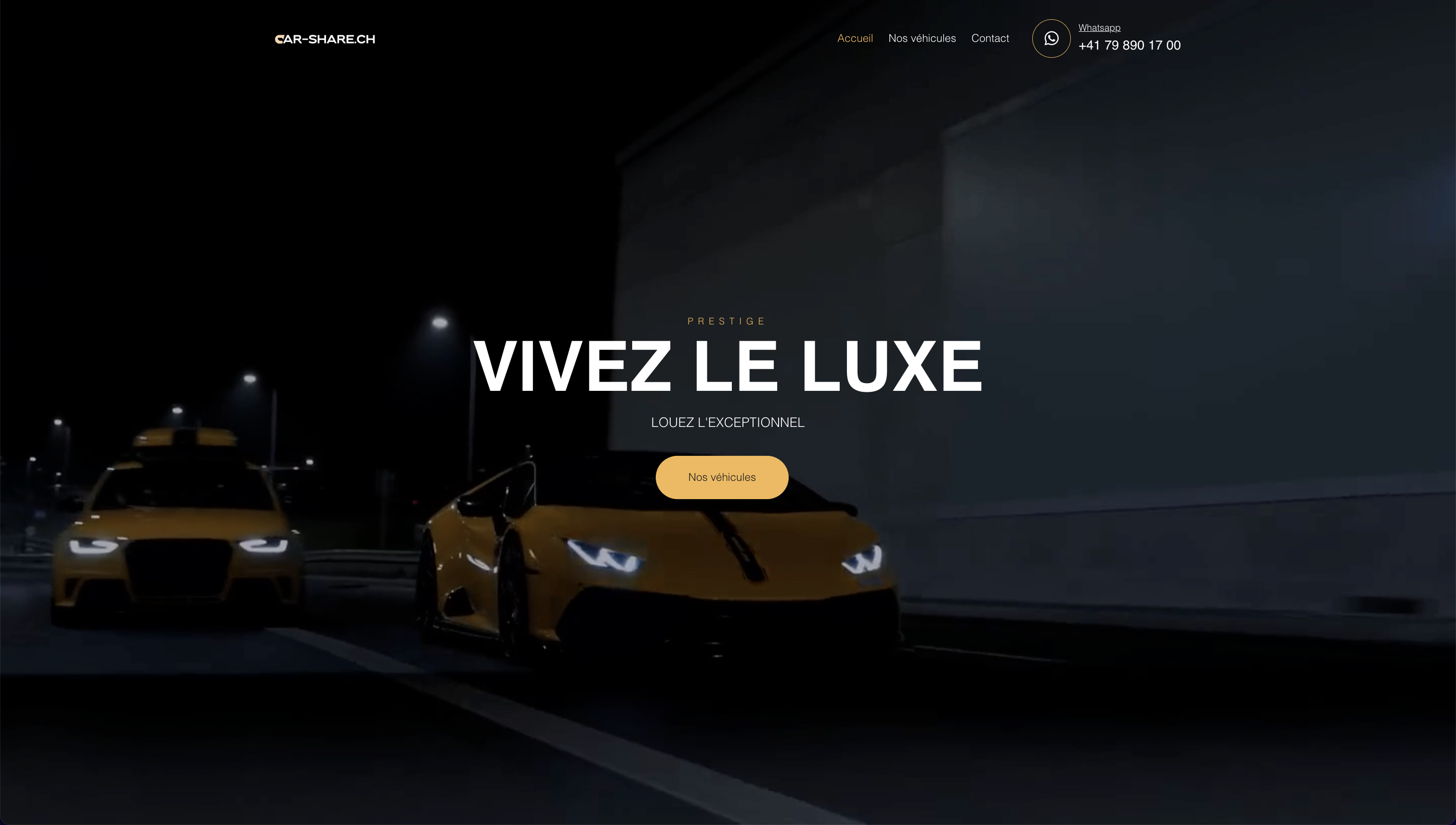 Page d'accueil de Car-Share.ch